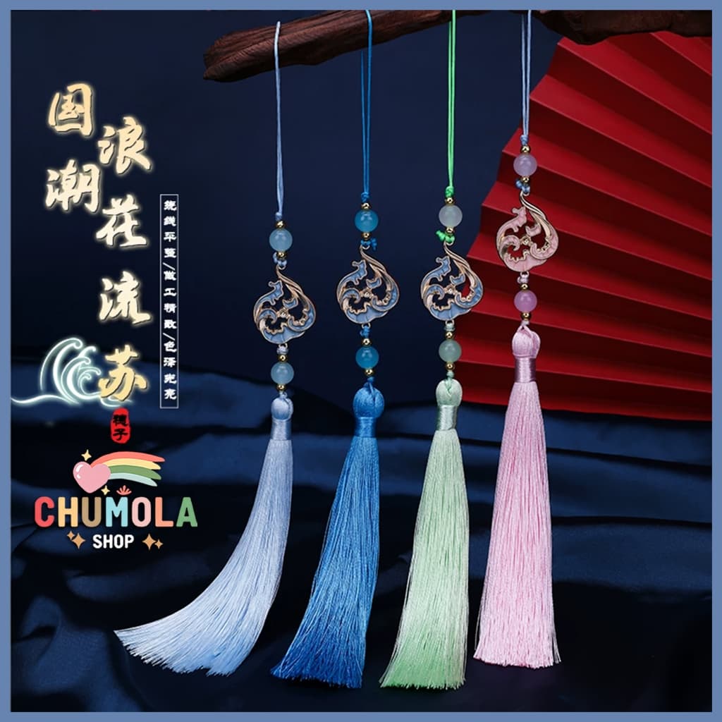 TUA RUA SÓNG BIỂN phong cách cổ điển cao cấp phụ kiện treo quần áo Hanfu