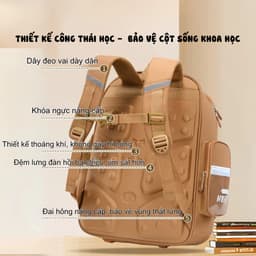 [Peinn] Balo chống gù Capybara ZMCG2-81, Balo đi học cho bé tiểu học lớp 1-6 5