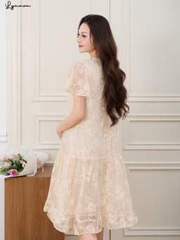 [NEW] LYMMOM -  Váy bầu xinh mùa hè chất liệu tơ thoáng mát, Đầm bầu sang chảnh tiểu thư VB210 12