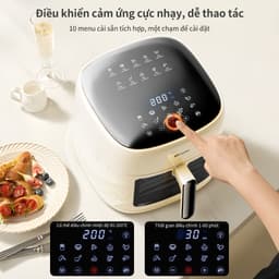 Simplus Nồi Chiên Không Dầu 6.5L Thiết kế nhỏ gọn dung tích "cỡ lớn" chiên rán thỏa thích KQZG018 Bảo Hành 1 Năm 1 Đổi 1 7