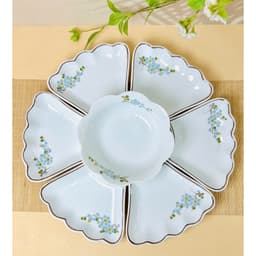 Bộ Bát Đĩa Hoa Mặt Trời 15 Món Gốm Sứ Bát Tràng, Set Chén Đĩa Gốm Sứ Sang Trọng Decor Bàn Ăn, Quà Tặng Tân Gia 9