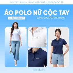 Áo polo cộc tay nữ GENVIET JEANS dáng ôm vừa chất liệu cotton BIG SIZE co giãn 4 chiều năng động 9219 4
