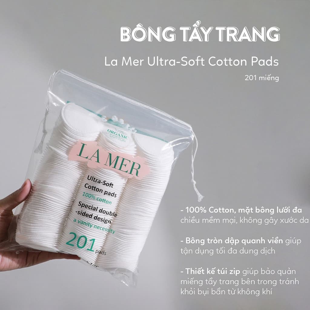  BÔNG TẨY TRANG LOUDULY MỀM MỊN KHÔNG XƠ BÔNG CAO CẤP PREMIUM COTTON PADS. nlst2