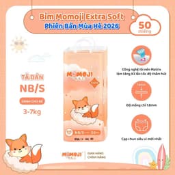(COMBO 3 bịch TẶNG 1 BỊCH) Tã Bỉm MOMOJI EXTRA SOFT  mềm mỏng thấm hút tốt 7