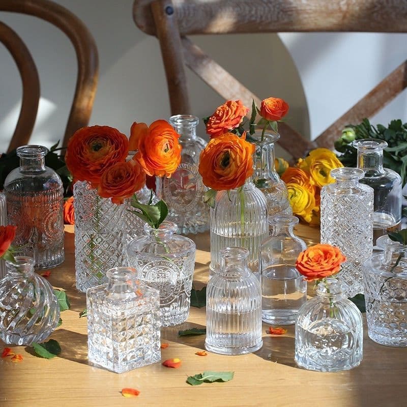 Bình Hoa Lọ Hoa Thủy Tinh Mini Decor Cắm Hoa Sự Kiện, Nhà Hàng, Trang Trí Nhà Cửa, Bàn Làm Việc