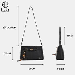 [Tặng hộp 20.10] Túi Xách Nữ ELLY EL415 Cao Cấp Đeo Chéo Đeo Vai Xách Tay Thời Trang Công Sở Đi Chơi 4
