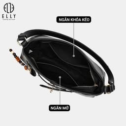 [Tặng hộp 20.10] Túi Xách Nữ ELLY EL415 Cao Cấp Đeo Chéo Đeo Vai Xách Tay Thời Trang Công Sở Đi Chơi 5