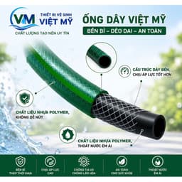 Bộ Dây Tưới Cây Béc Phun 2000  tia nước, Dây Phi 17mm Chống Xoắn,Đầu Vào Tán ren trong 21mm 4