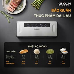 Máy Hút Chân Không GKÖCH VS5216 Serie 6 AirLock Seal, Ray Hàn 30cm, Nhiều Chế Độ Hút- Tặng 10 túi 4