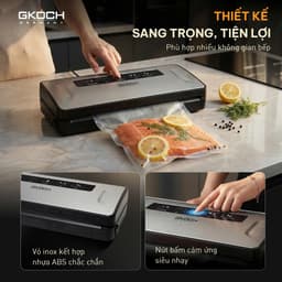 Máy Hút Chân Không GKÖCH VS5216 Serie 6 AirLock Seal, Ray Hàn 30cm, Nhiều Chế Độ Hút- Tặng 10 túi 7