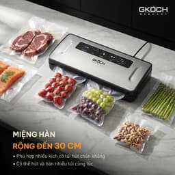 Máy Hút Chân Không GKÖCH VS5216 Serie 6 AirLock Seal, Ray Hàn 30cm, Nhiều Chế Độ Hút- Tặng 10 túi 6