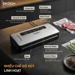 Máy Hút Chân Không GKÖCH VS5216 Serie 6 AirLock Seal, Ray Hàn 30cm, Nhiều Chế Độ Hút- Tặng 10 túi 5