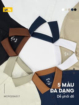 Áo Polo Nam YODY nam tay ngắn vải phối cổ bẻ thoáng mát mềm mịn không nhàu MCPO26A085 4