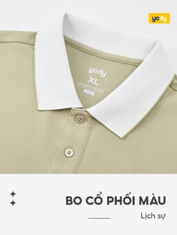 Áo Polo Nam YODY nam tay ngắn vải phối cổ bẻ thoáng mát mềm mịn không nhàu MCPO26A085 7