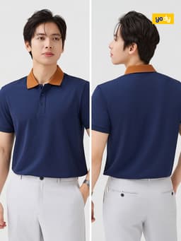 Áo Polo Nam YODY nam tay ngắn vải phối cổ bẻ thoáng mát mềm mịn không nhàu MCPO26A085 8