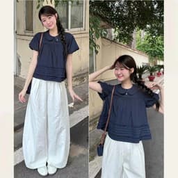 [Peinn] Áo Cổ Sen Tay Bồng Bèo Dưới Xếp Ly 12 THÁNG SÁU CLOTHING MA860 5