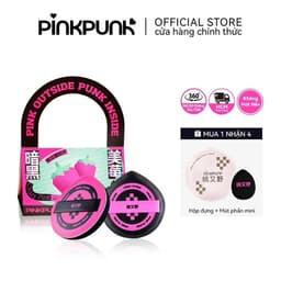 Bông mút PinkPunk 3pcs bông mút tán kem nền mút trang điểm sử dụng ướt và khô đa năng với hộp đựng 1