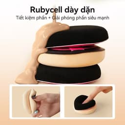 Bông mút PinkPunk 3pcs bông mút tán kem nền mút trang điểm sử dụng ướt và khô đa năng với hộp đựng 3