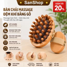Bàn Chải Đệm Khí Bằng Gỗ Giúp Hỗ Trợ Massage Toàn Thân Giảm Đau Mỏi Tạo Cảm Giác Thư Giãn  1