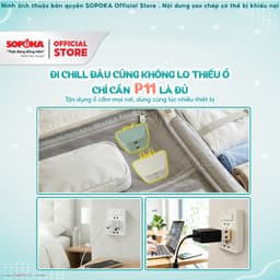 Ổ cắm Chia 3 Cửa SOPOKA P11 Chịu Tải 2200W, Dùng Cho thiết bị điện gia đình, Máy Tính, Ti Vi, Tủ Lạnh,..  LP 4