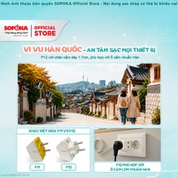 Ổ cắm Chia 3 Cửa SOPOKA P11 Chịu Tải 2200W, Dùng Cho thiết bị điện gia đình, Máy Tính, Ti Vi, Tủ Lạnh,..  LP 5