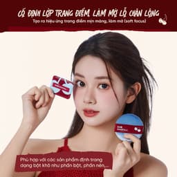 Bộ 11 Bông Mút Trang Điểm Amortals Cherry All In – Bộ Mút Makeup Đầy Đủ Khô & Ướt, Tán Nền Mịn Căng Bóng, Dễ Dùng 8