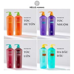 Dầu Gội Hello, Morning 600mlx2–Phục Hồi Hư Tổn, Làm Sạch Da Đầu, Giữ Màu Tóc Nhuộm, Tạo Độ Phồng Tóc 4