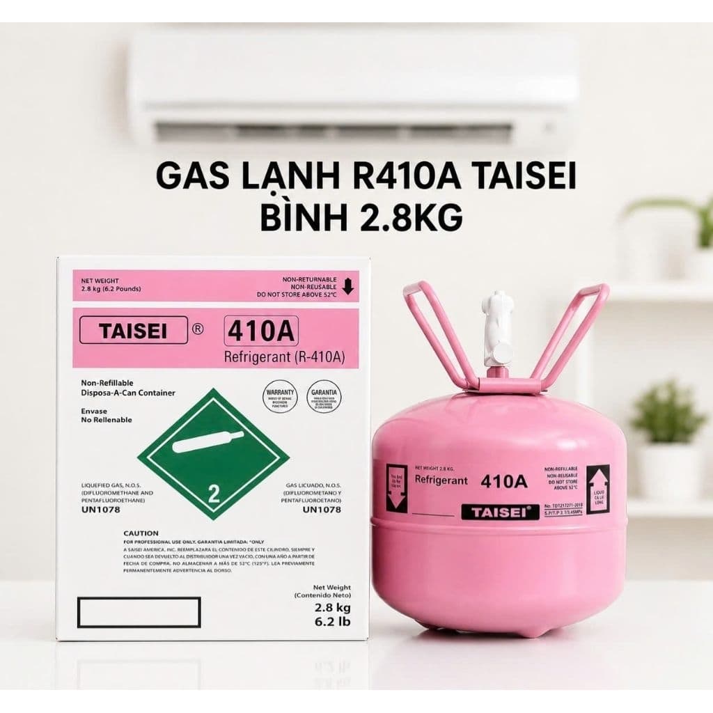 Gas R410A Taisei bình 2.8kg - Gas lạnh dùng cho máy lạnh, điều hòa