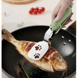 Kẹp gắp thức ăn Inox hình gấu dễ thương. Kẹp gắp chiên rán chống nóng tiện lợi an toàn - Majehome 9