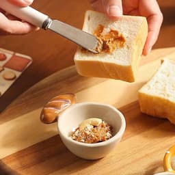 Bát nước chấm gốm sứ dễ thương. Chén chấm mini quay hình bánh mì đựng sốt gia vị, decor bàn ăn - Majehome 3