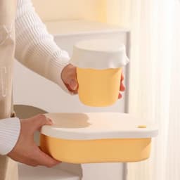 Hộp đựng cơm silicon 3 ngăn cap cấp có nắp đậy. Hộp bento văn phòng chia ngăn chịu nhiệt tốt an toàn sử dụng - Majehome 2