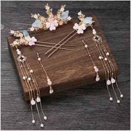 Bộ Trâm Cài Tóc Kim Quan Hoa Cổ Trang – Phụ Kiện Hán Phục Phong Cách Trung Hoa Thanh Lịch Sang Trọng Và Quý Phái 2