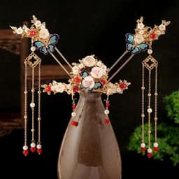 Bộ Trâm Cài Tóc Kim Quan Hoa Cổ Trang – Phụ Kiện Hán Phục Phong Cách Trung Hoa Thanh Lịch Sang Trọng Và Quý Phái 5