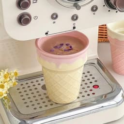 Cốc sứ hình kem dễ thương cao cấp. Ly uống nước, cốc cafe decor bàn ăn xinh xắn - Majehome 7