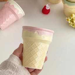Cốc sứ hình kem dễ thương cao cấp. Ly uống nước, cốc cafe decor bàn ăn xinh xắn - Majehome 8