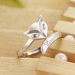 ( 2 Mẫu ) Nhẫn Hồ Ly Bạc Đính Đá Cao Cấp – Nhẫn Nữ Hot Trend Có Thể Điều Chỉnh Kích Cỡ 8