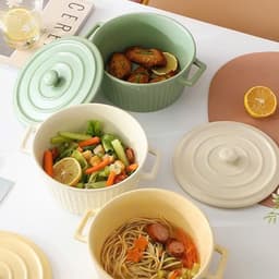 Bát tô sứ có nắp màu pastel cao cấp. Tô sứ ăn mì có nắp đậy giữ nhiệt phong cách Hàn Quốc decor sang trọng - Majehome 6
