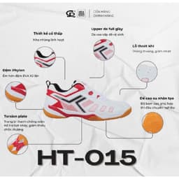 Giày Cầu Lông Pickleball Hỏa Trâu HT-015 Độ Bám Cao, Giảm Chấn Thương, Bảo Vệ Chân Tối Đa 8