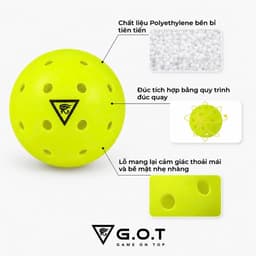 [CHÍNH HÃNG] Box 3 Bóng Pickleball G.O.T God Of Tournament CHANLONG 48 Lỗ – Bóng Thi Đấu Ngoài Trời, Độ Nảy Chuẩn 2