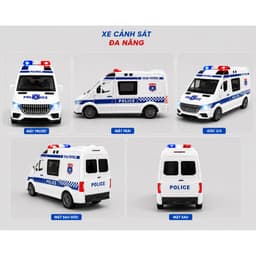 Xe đồ chơi cảnh sát đa năng-mô hình xe cứu hộ mini 4