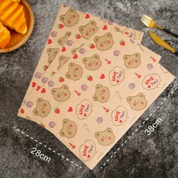 Set 95-100 Giấy Nến Gói Bánh Sandwich Hamburger size 28*38cm Sỉ or Lẻ 1