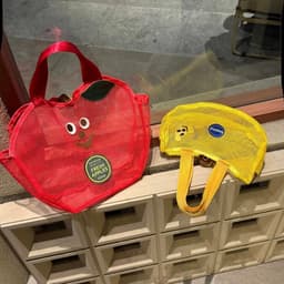 Túi tote lưới PVC phong cách Hàn Quốc màu vàng dễ thương – túi xách đi biển thoáng khí, túi đựng đồ du lịch gọn nhẹ đa n 5
