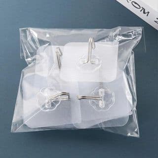 Móc Treo Tường Tự Dính Trong Suốt, Móc Inox Treo Đồ Đa Năng994