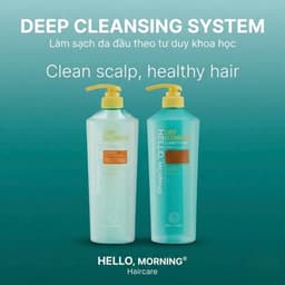 Cặp Dầu Gội Xả Làm Sạch Sâu Da Đầu Hello Morning Deep Cleansing 600ml – Sạch Sâu Bã Nhờn, Giảm Ngứa 2