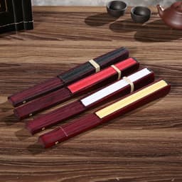 Quạt xếp nan 31cm trơn màu phụ kiện chụp ảnh cầm tay cổ trang 3