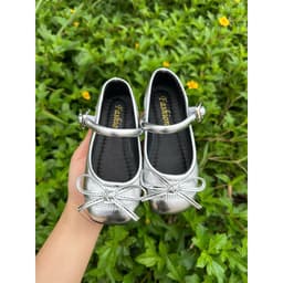 Giày  (Bệt Mũi Tròn Nơ) Cho Bé Gái Cao Cấp Da Mềm Đế Nhẹ Êm Chân Phong Cách Nữ Tính Sang Chảnh [A199] 7