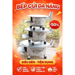 BẾP CỦI THÔNG MINH ÍT KHÓI - TẶNG TẤM LÓT CHỐNG ĐEN NỒI [ Giá hủy diệt] 4