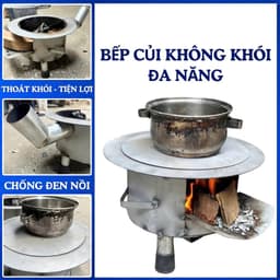 BẾP CỦI THÔNG MINH ÍT KHÓI - TẶNG TẤM LÓT CHỐNG ĐEN NỒI [ Giá hủy diệt] 1