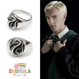 Nhẫn Draco Malfoy Phong Cách Hogwarts Phụ Kiện Cosplay Phù Thủy Harry Potter Free Size 1