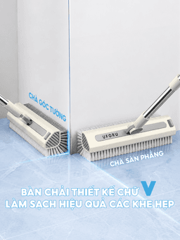 Cây chà sàn đa năng UFORU kết hợp gạt nước thông minh, đầu chổi chữ V xoay 180° linh hoạt - UF819 4